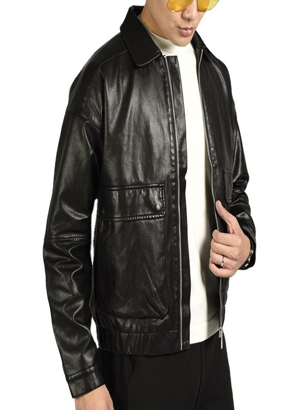 custom PU leather jacket