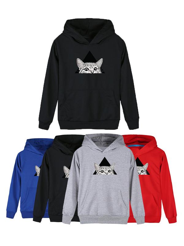 printing cat logo hoodie retail